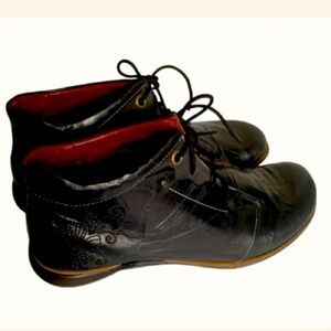 Romika Nelly Boots Short Ankle Bootie Hiking Shoes All Weather Flats Black Size9